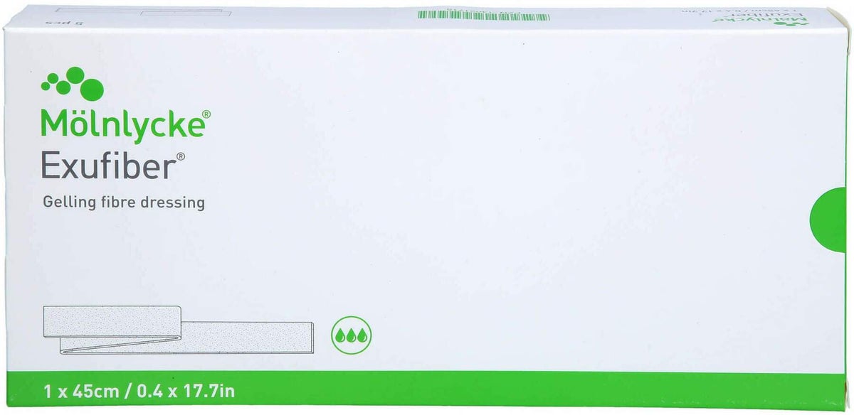 Exufiber 1 X 45 cm Tamponaden 5 Stück
