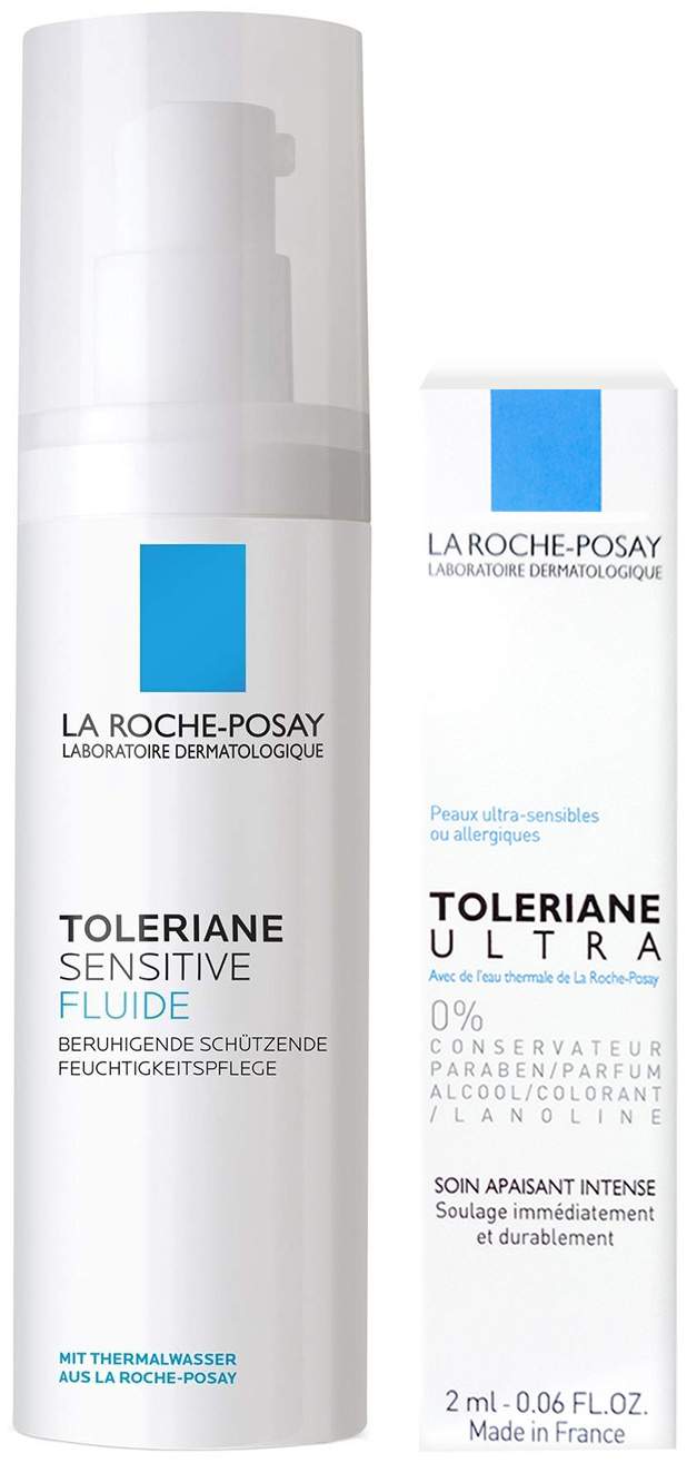 La Roche Posay Toleriane Sensitive 40 ml Fluid + gratis Dermallergo Augencreme 2 ml