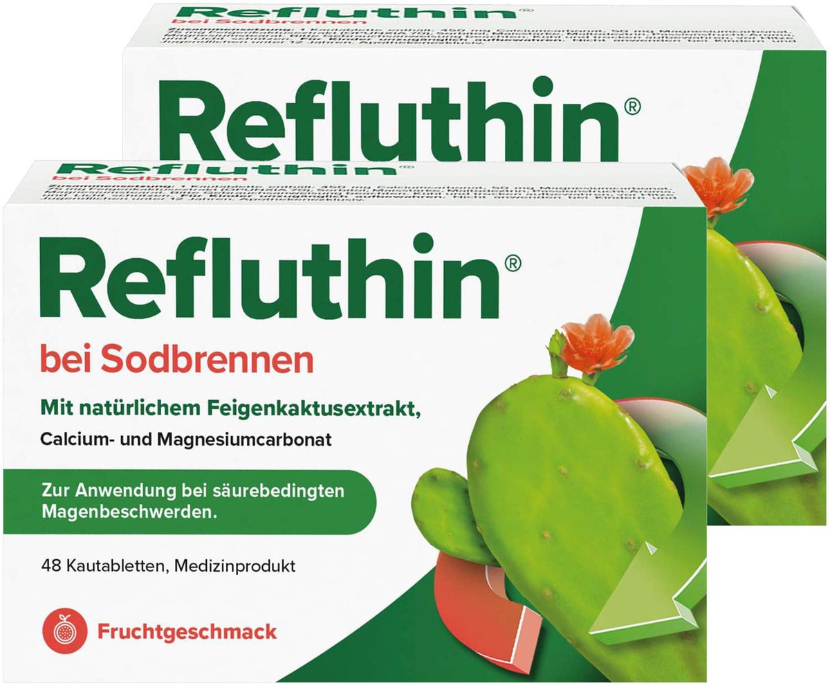 Refluthin Kautabletten Fruchtgeschmack 2 x 48 Stück
