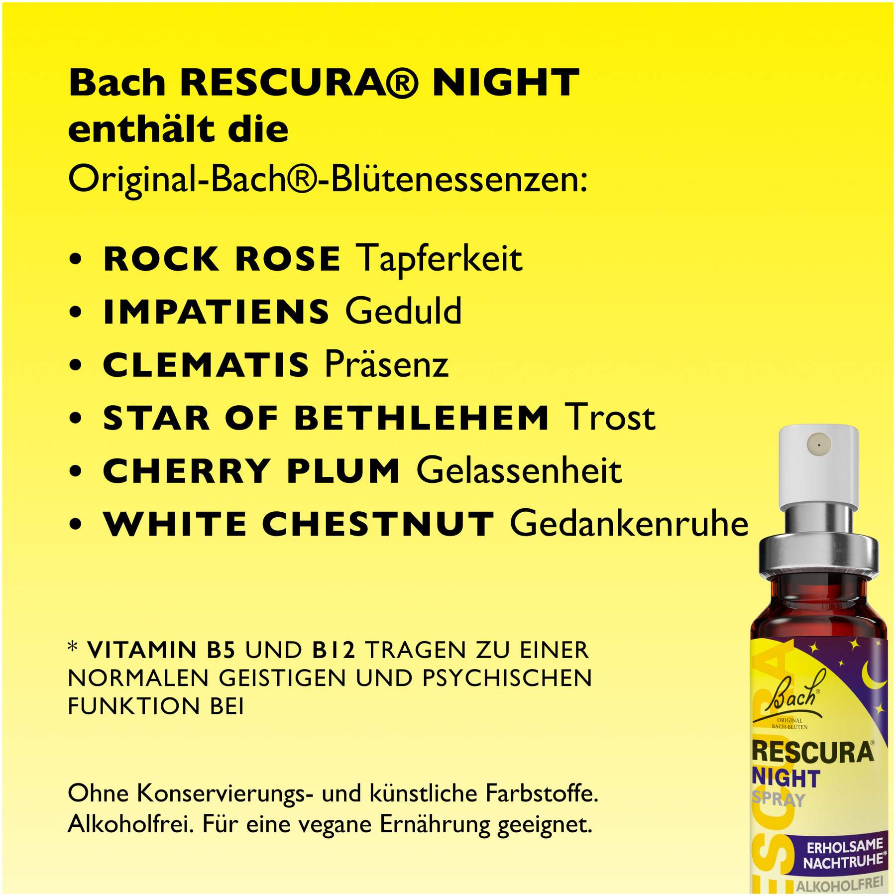 Bachblüten Rescura Night Spray 20 ml alkoholfrei