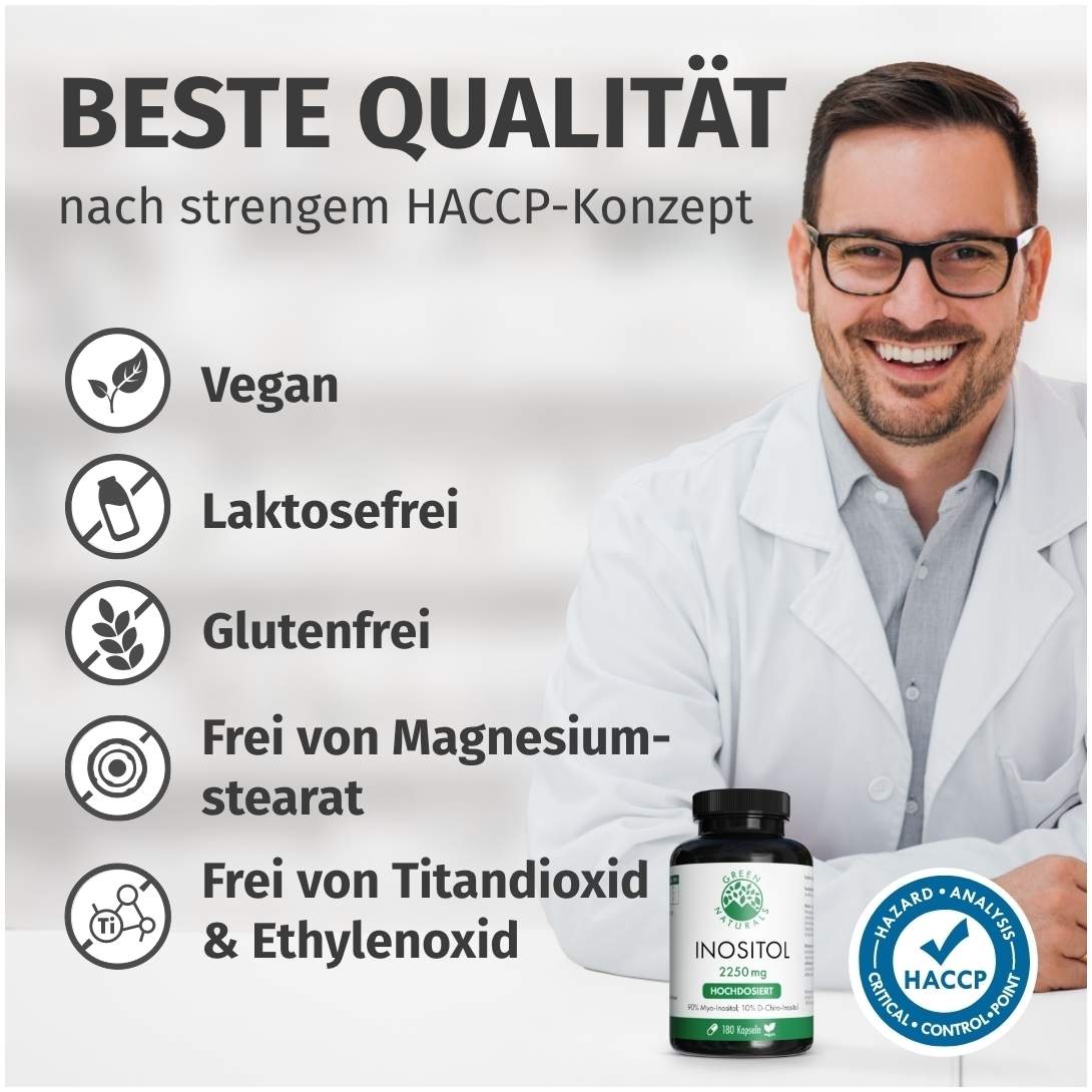 Green Naturals Myo-Inositol 2025 mg und D-Chiro 225 mg 120 Kapseln