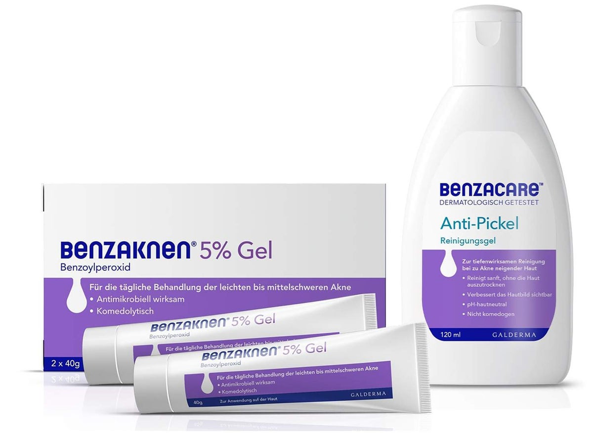 Benzaknen 5% Gel 2 x 40 g + Benzacare Anti-Pickel Reinigungsgel 120 ml