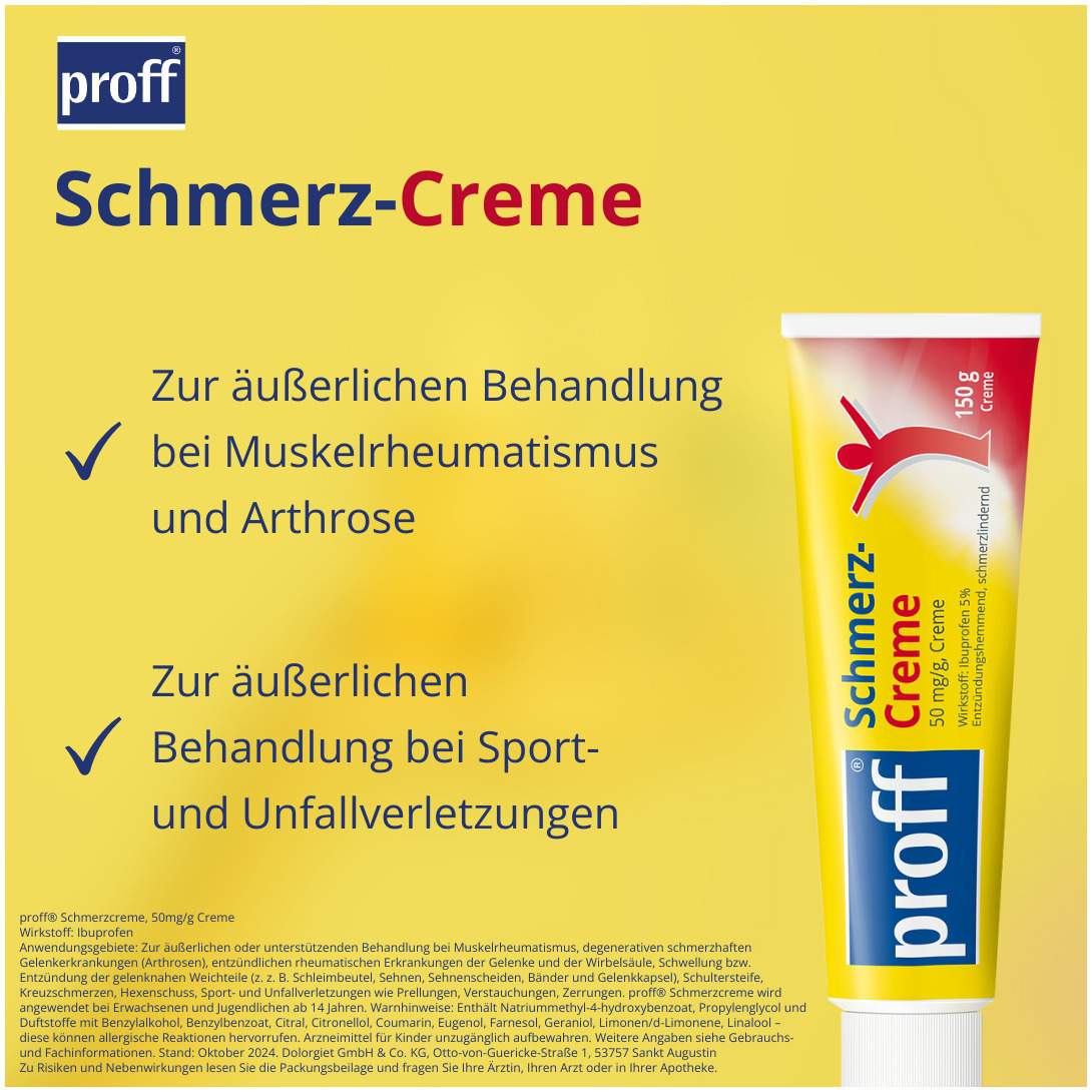 Proff Schmerzcreme 5% 150 g