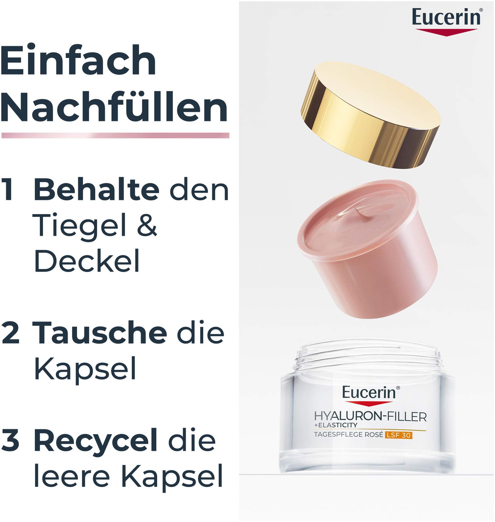 Eucerin Hyaluron Filler + Elasticity Rosé LSF 30 50 ml Creme
