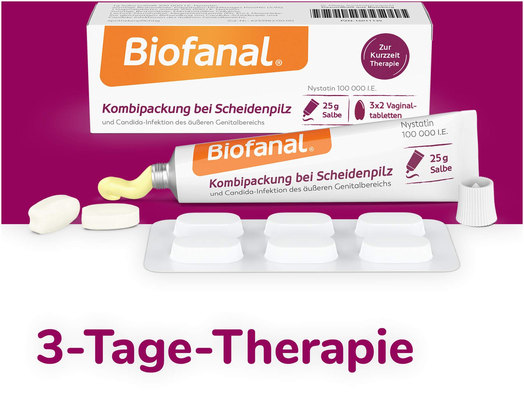Biofanal Kombipackung bei Scheidenpilz Vagtab. + Salbe 1 Stück
