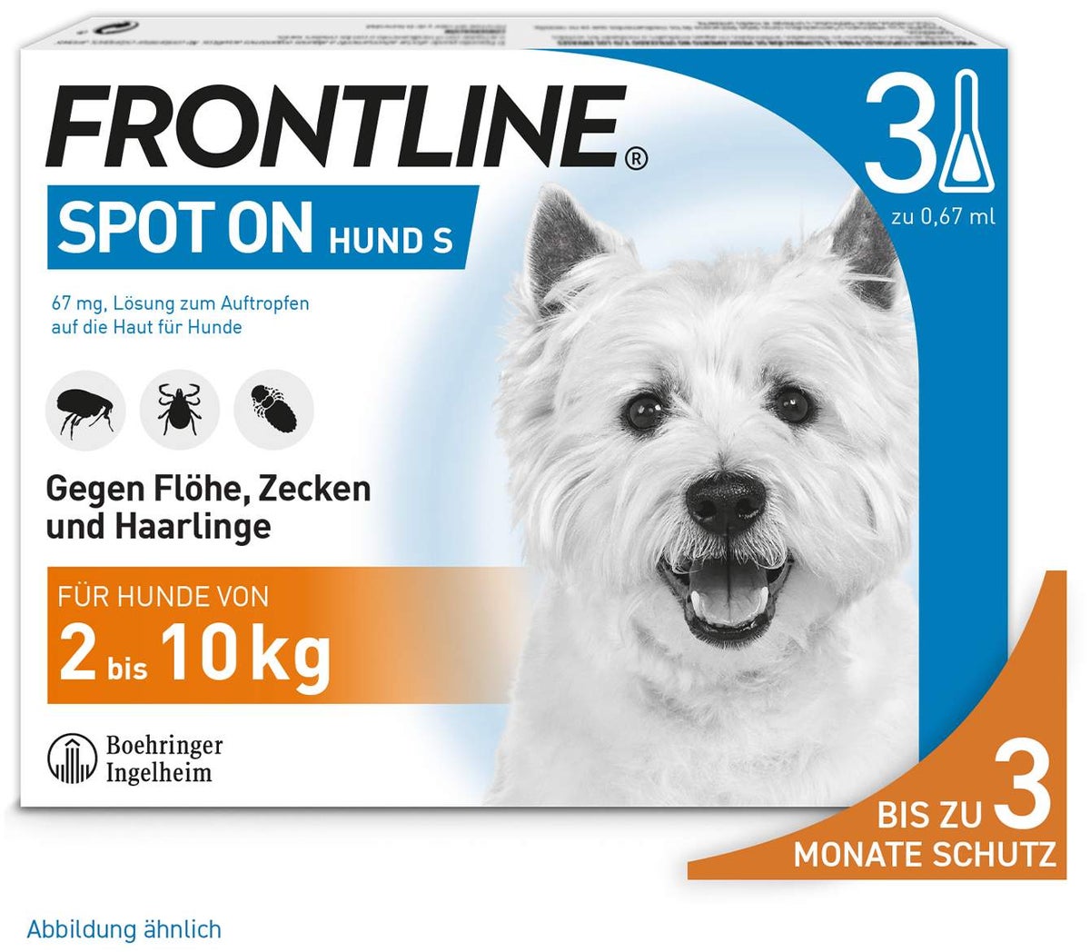 Frontline Spot On Hund S 2-10 kg 3 Pipetten
