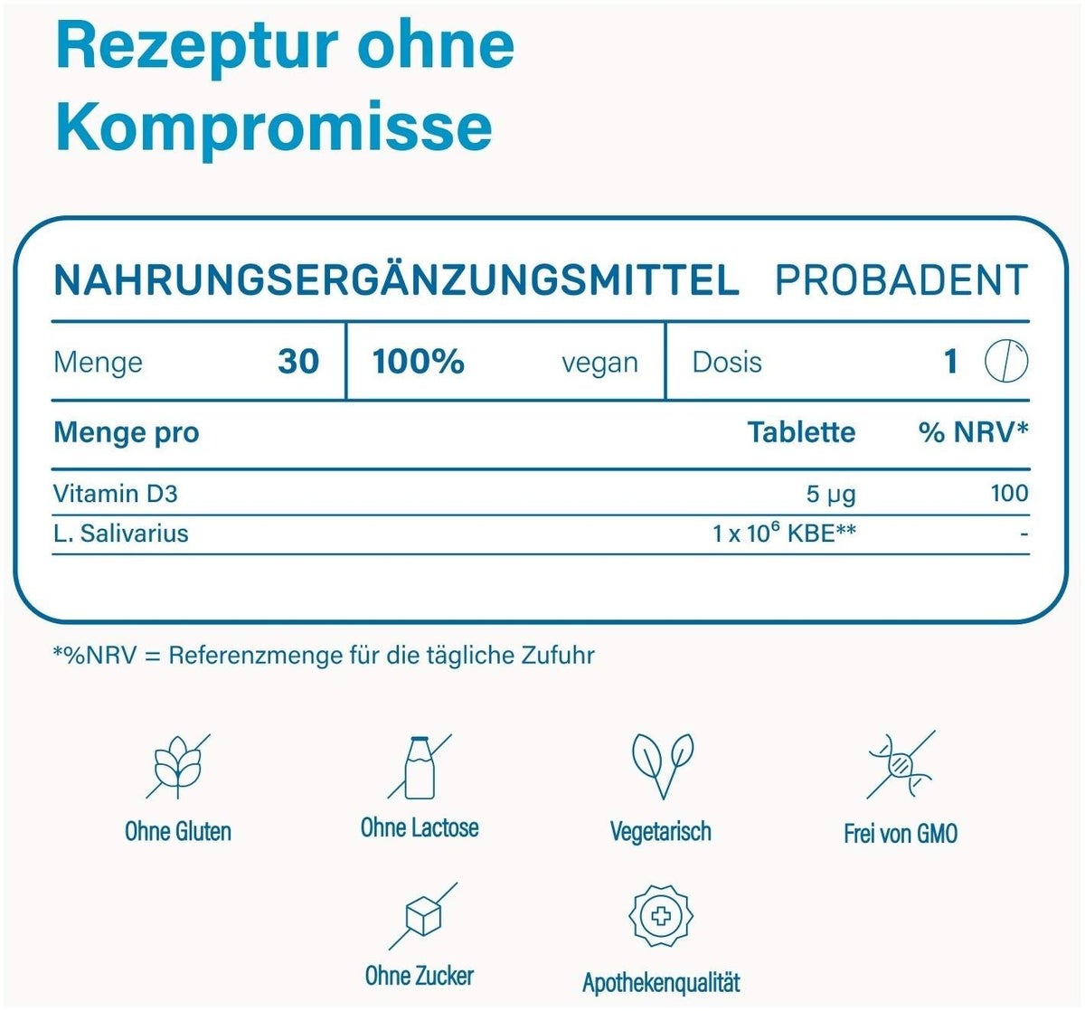 nupure probadent Probiotikum 30 Lutschtabletten