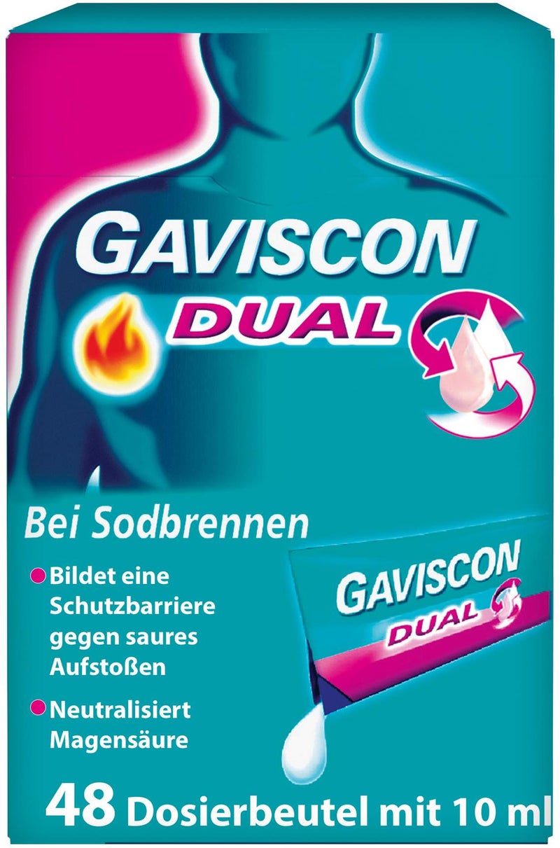 Gaviscon Dual 500 mg-213 mg-325 mg Suspension 48 x 10 ml