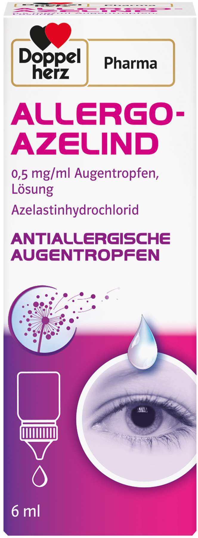 Allergo - Azelind 0,5 mg pro ml Doppelherz Pharma 6 ml Augentropfen
