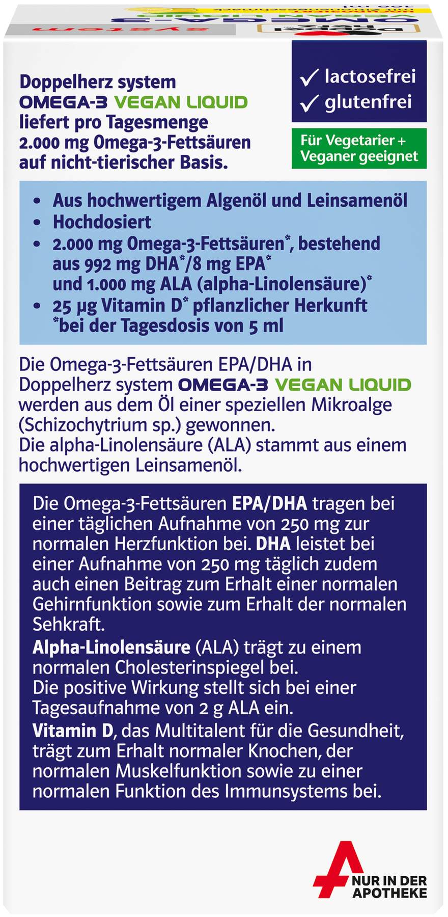 Doppelherz Omega-3 Vegan Liquid 2000 100 ml