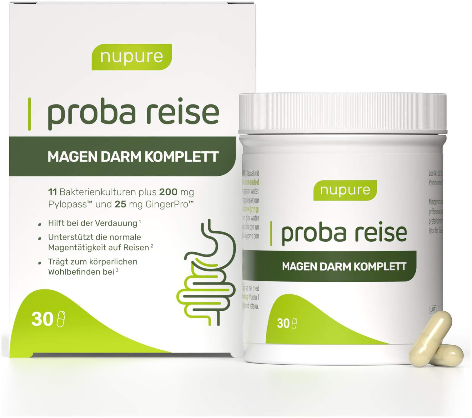 Nupure proba reise Magen Darm Komplett 30 Kapseln