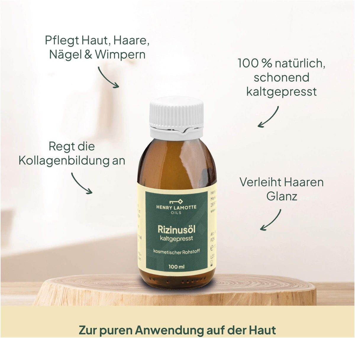 Rizinusöl Kaltgepresst Kosmetischer Rohstoff 100 ml