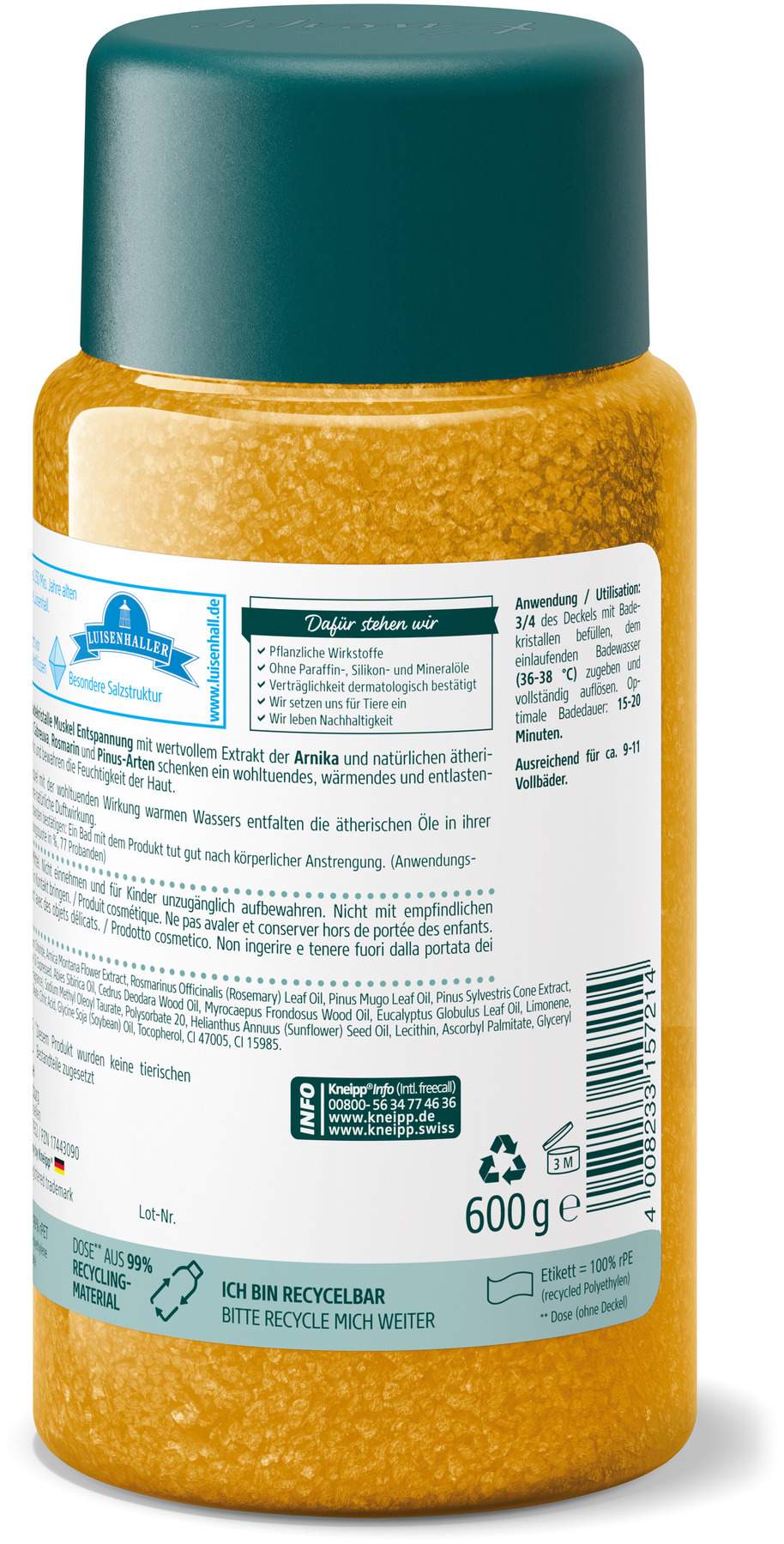 Kneipp Badekristalle Muskel Entspannung 600 G
