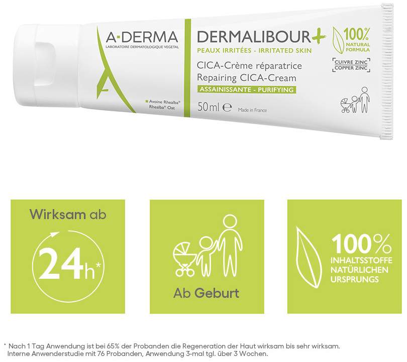 A-Derma Dermalibour+ Cica Reparierende Creme 50 ml
