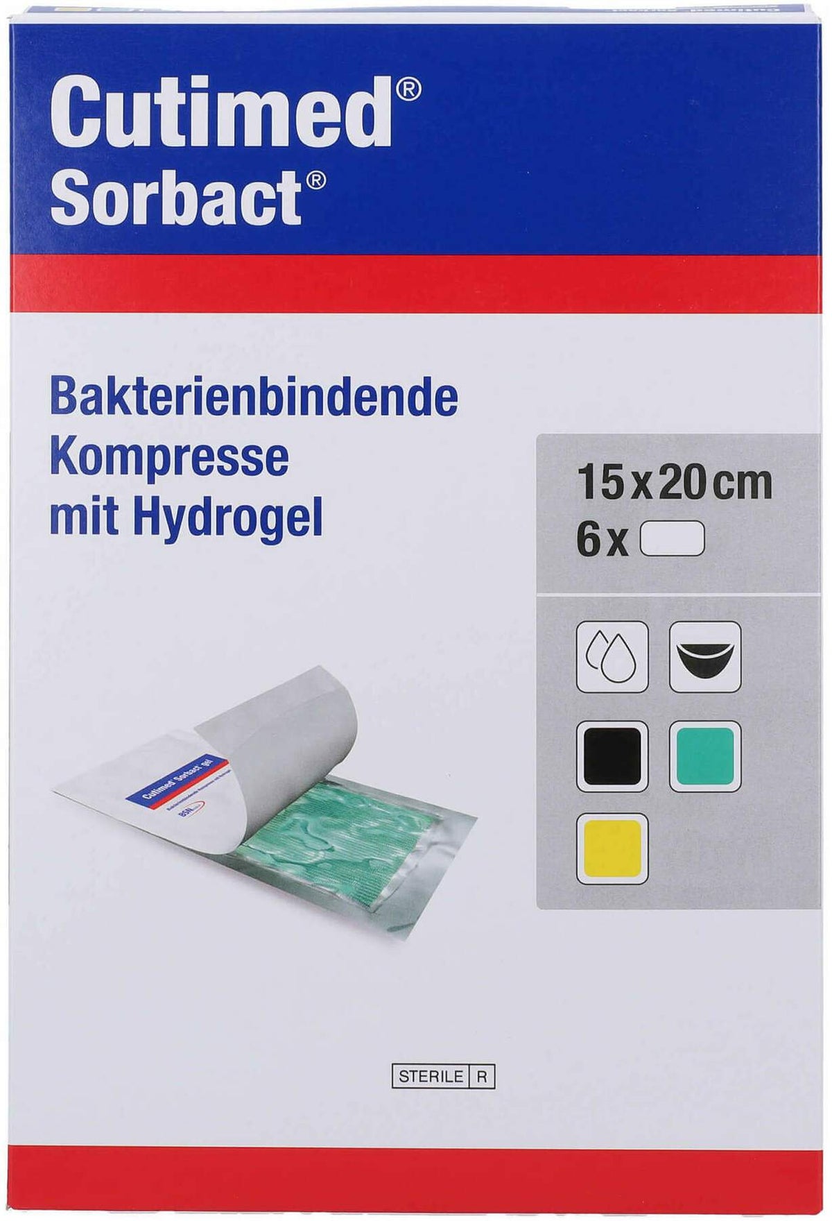 Cutimed Sorbact Gel 15 X 20 cm 6 Kompressen