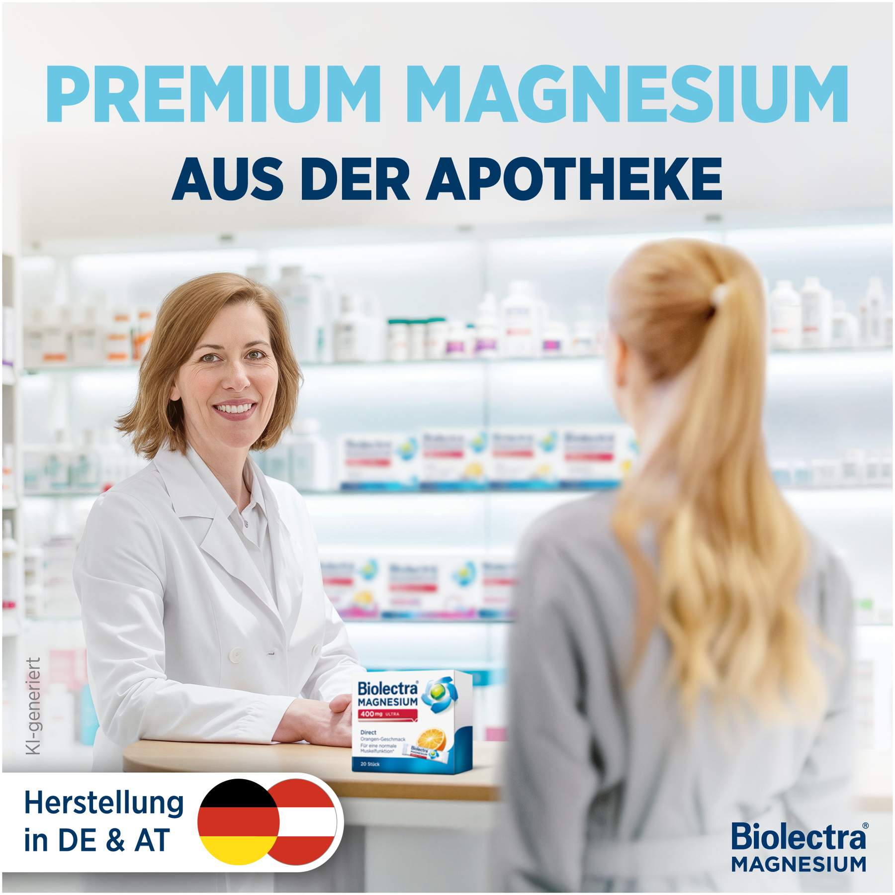 Biolectra Magnesium 400 mg ultra Direct Orangengeschmack 100 Pellets