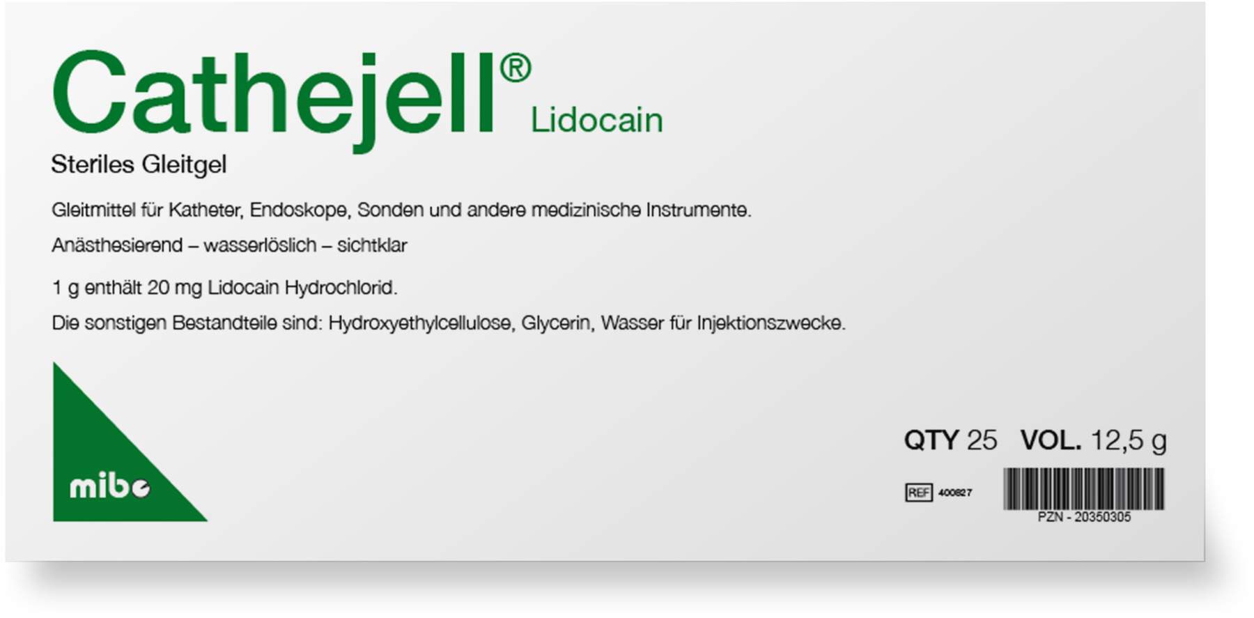 Cathejell Lidocain steriles Gleitgel 25 x 12,5 g
