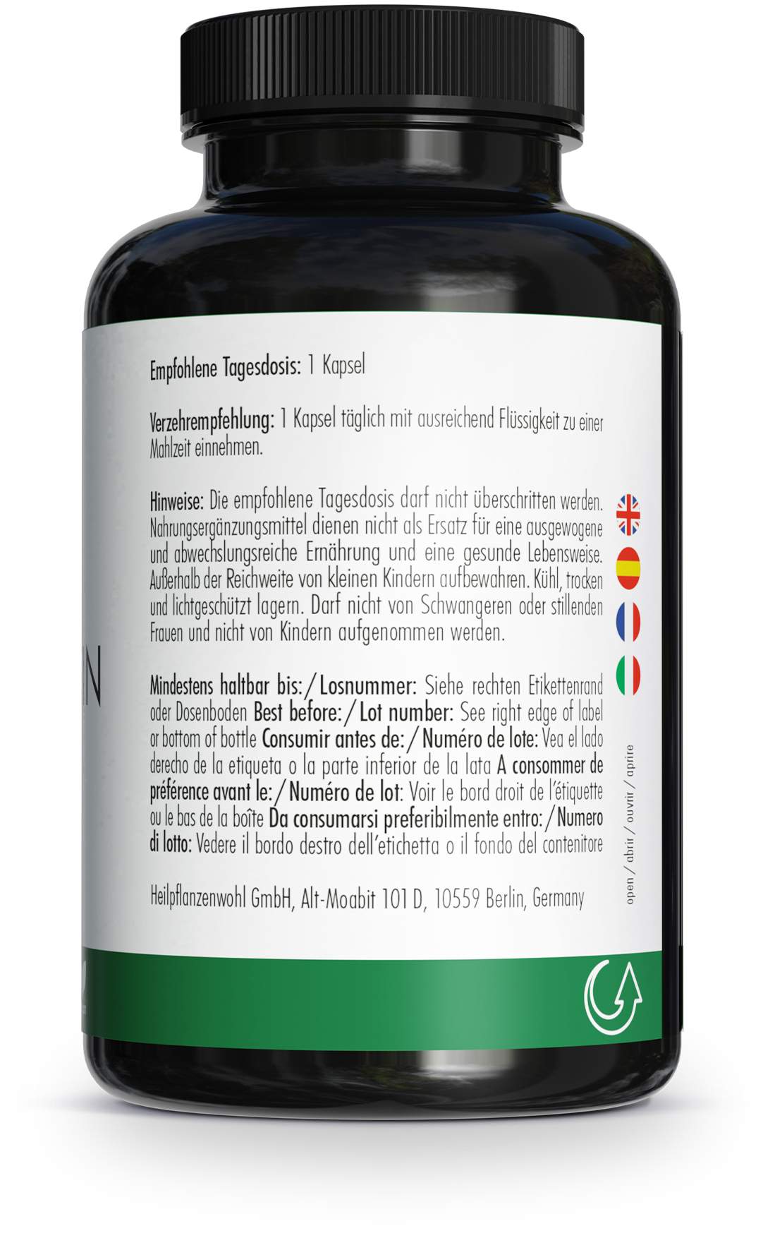Green Naturals Quercetin 500 mg 180 Kapseln