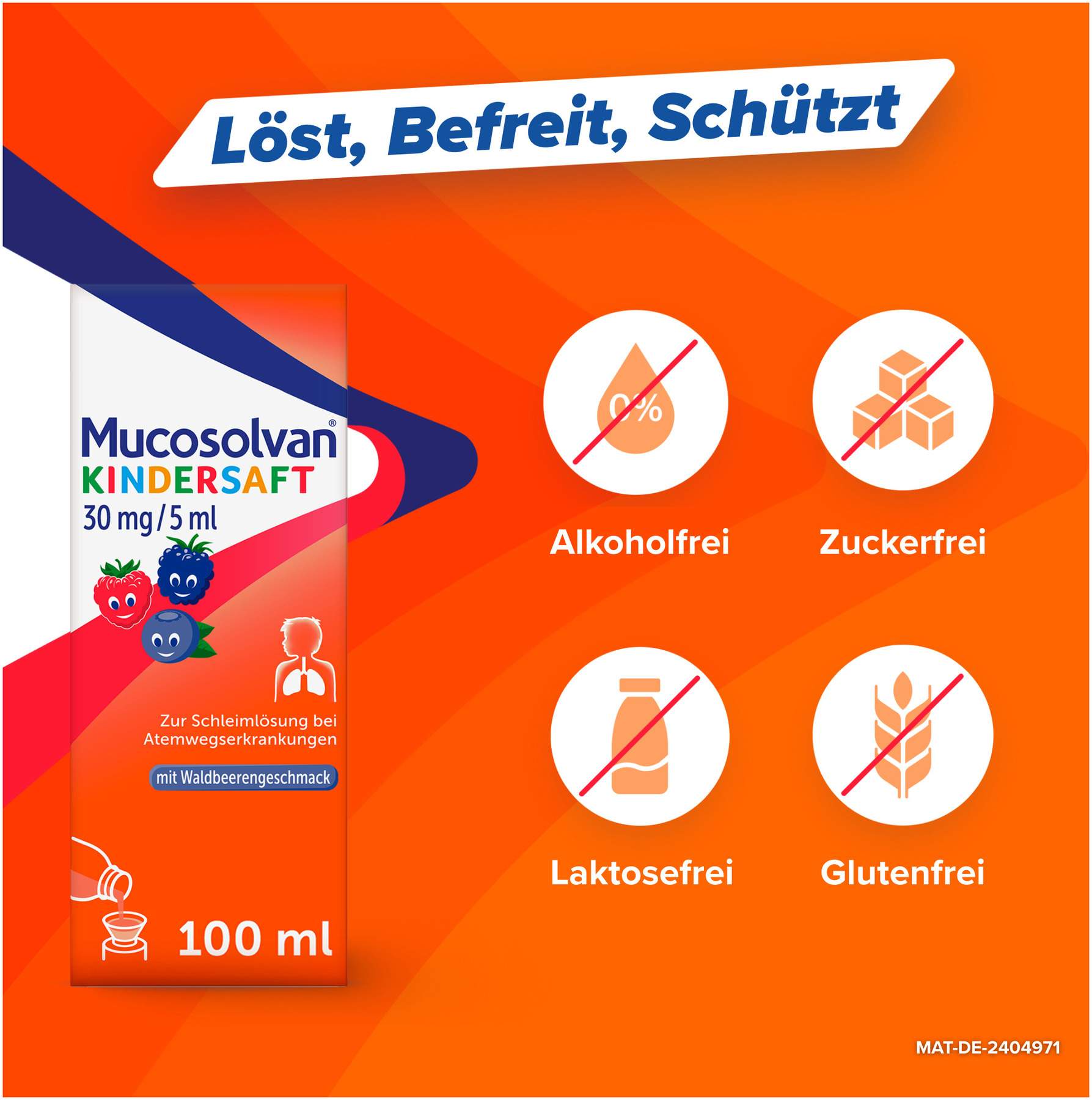 Mucosolvan 100 ml Kindersaft 30 mg je 5 ml