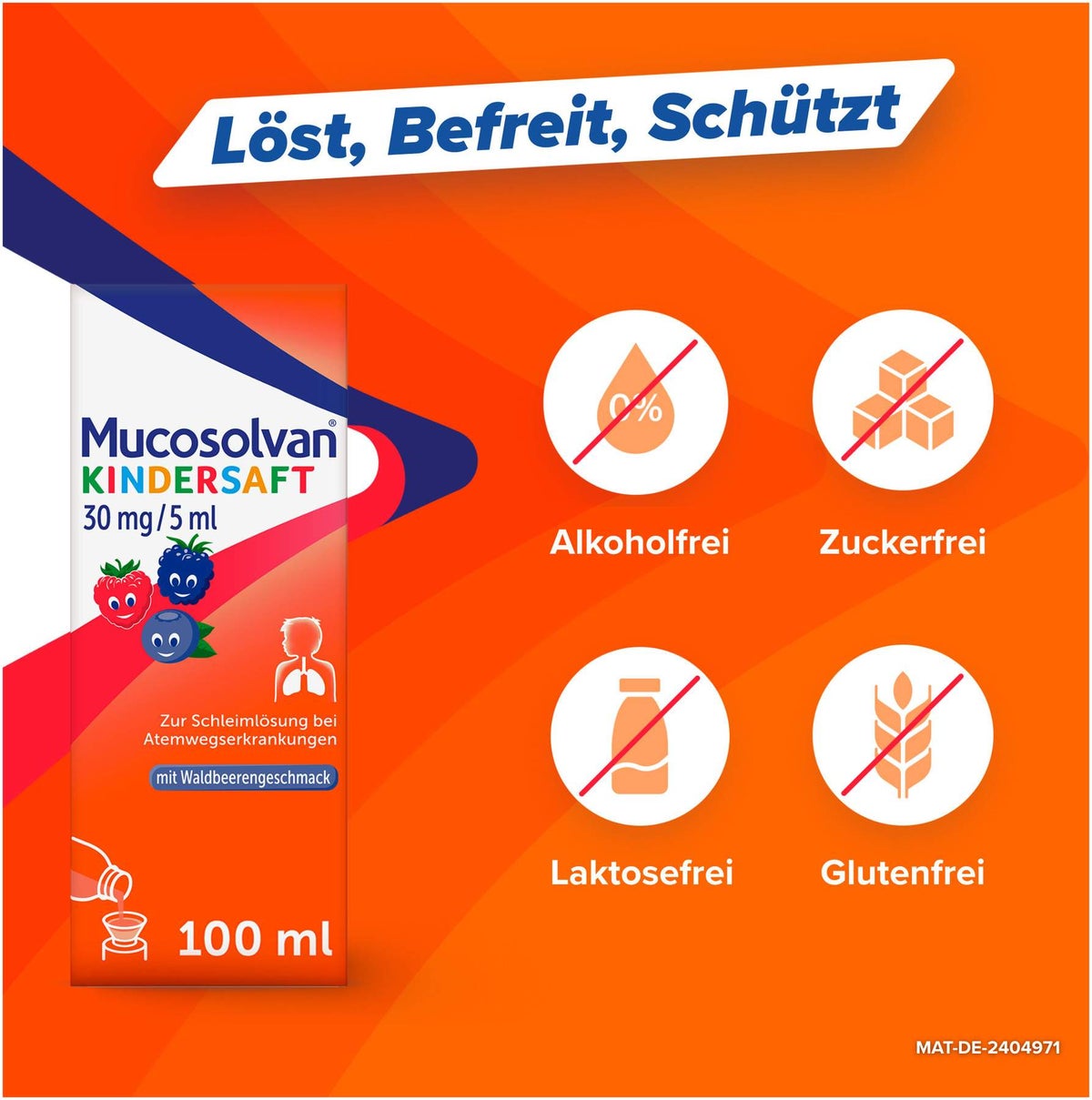 Mucosolvan 100 ml Kindersaft 30 mg je 5 ml