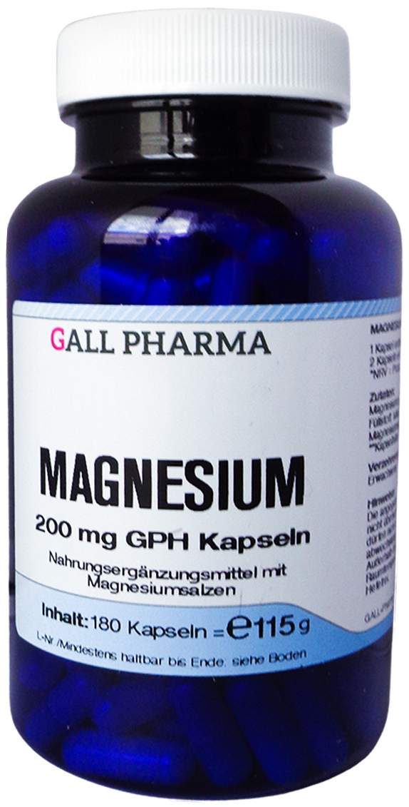 Magnesium 200 mg Gph 180 Kapseln