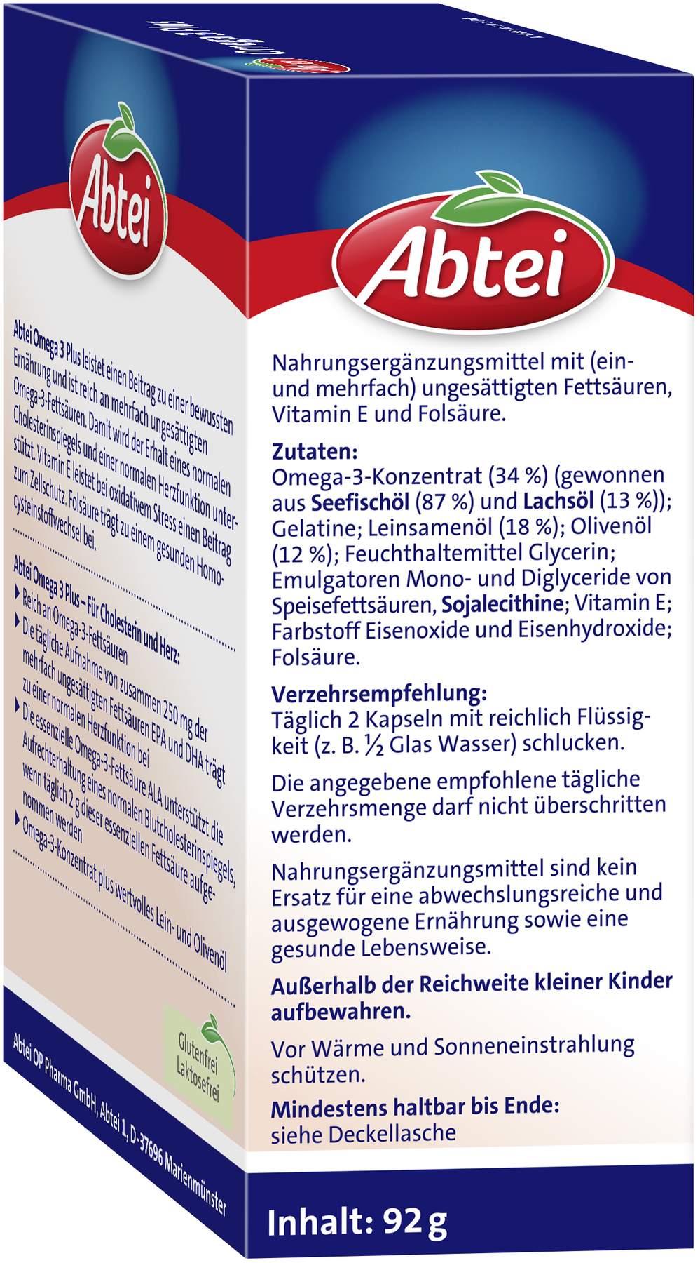 ABTEI Omega-3 Plus Kapseln TF 60 Stück