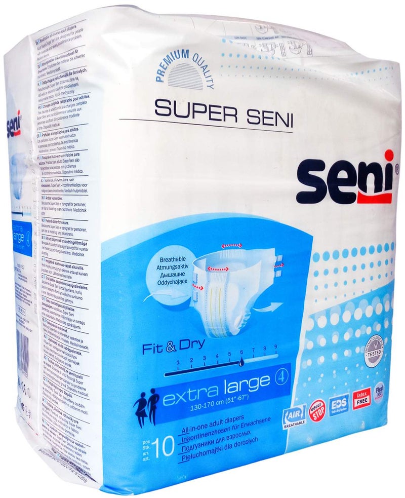 Super Seni Gr.4 Xl Inkontinenzhose Für Erwachsene 10 Stück