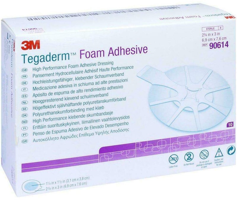 Tegaderm Foam Adhesive 6,9x7,6 cm Oval 90614