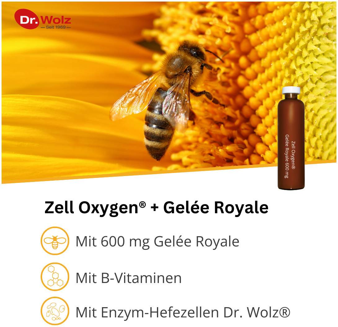 Zell Oxygen + Gelee Royale 600 mg 14 X 20 ml Trinkampullen