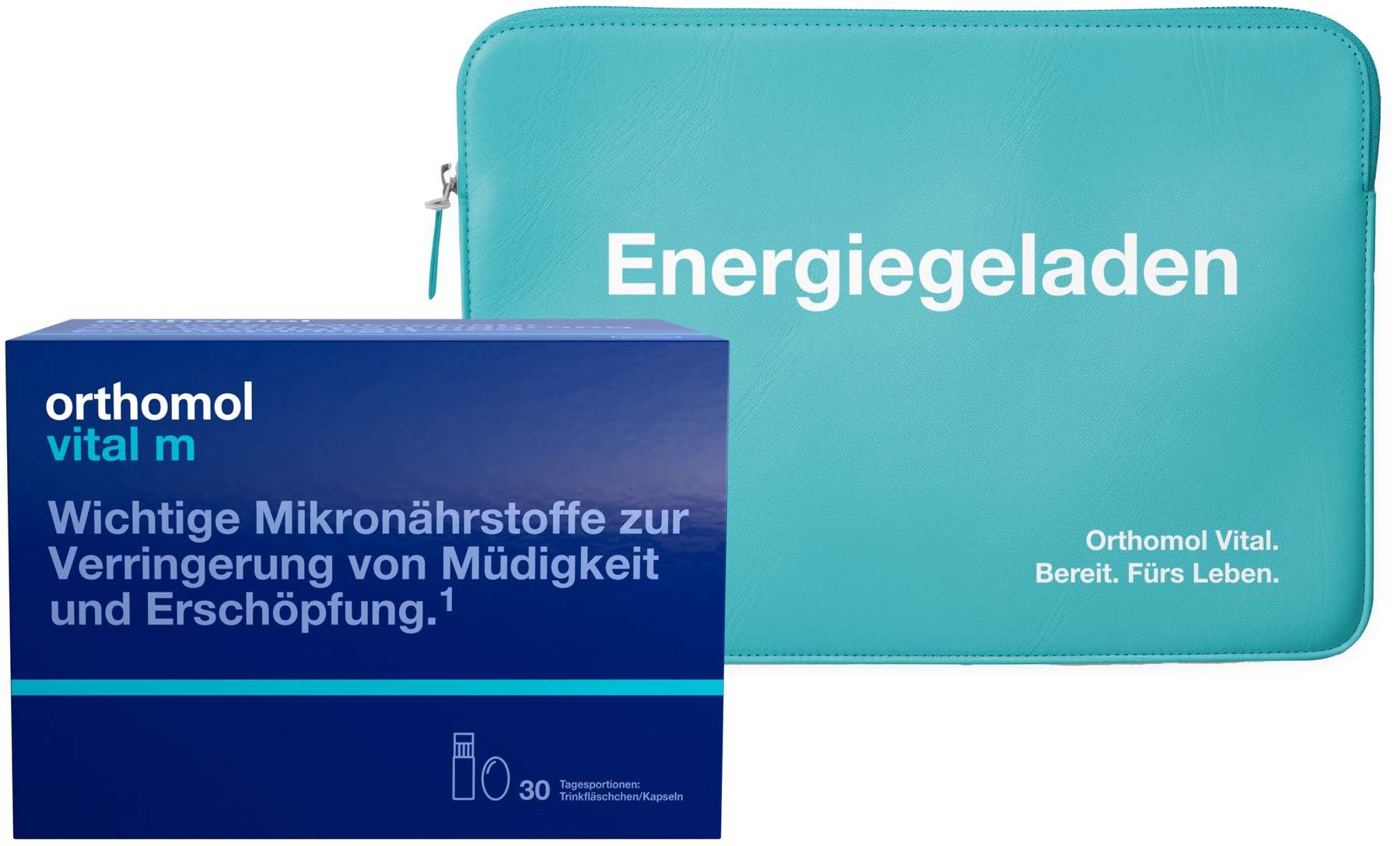 Orthomol Vital M 30 Trinkfläschchen + gratis Laptop-Tasche 1 Stück