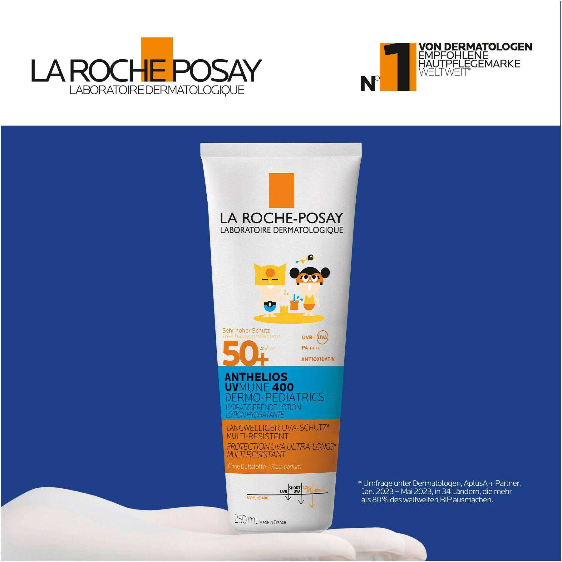 La Roche Posay Anthelios Dermo-Kids Hydratisierende Milch UVMune 400 LSF50 250 ml