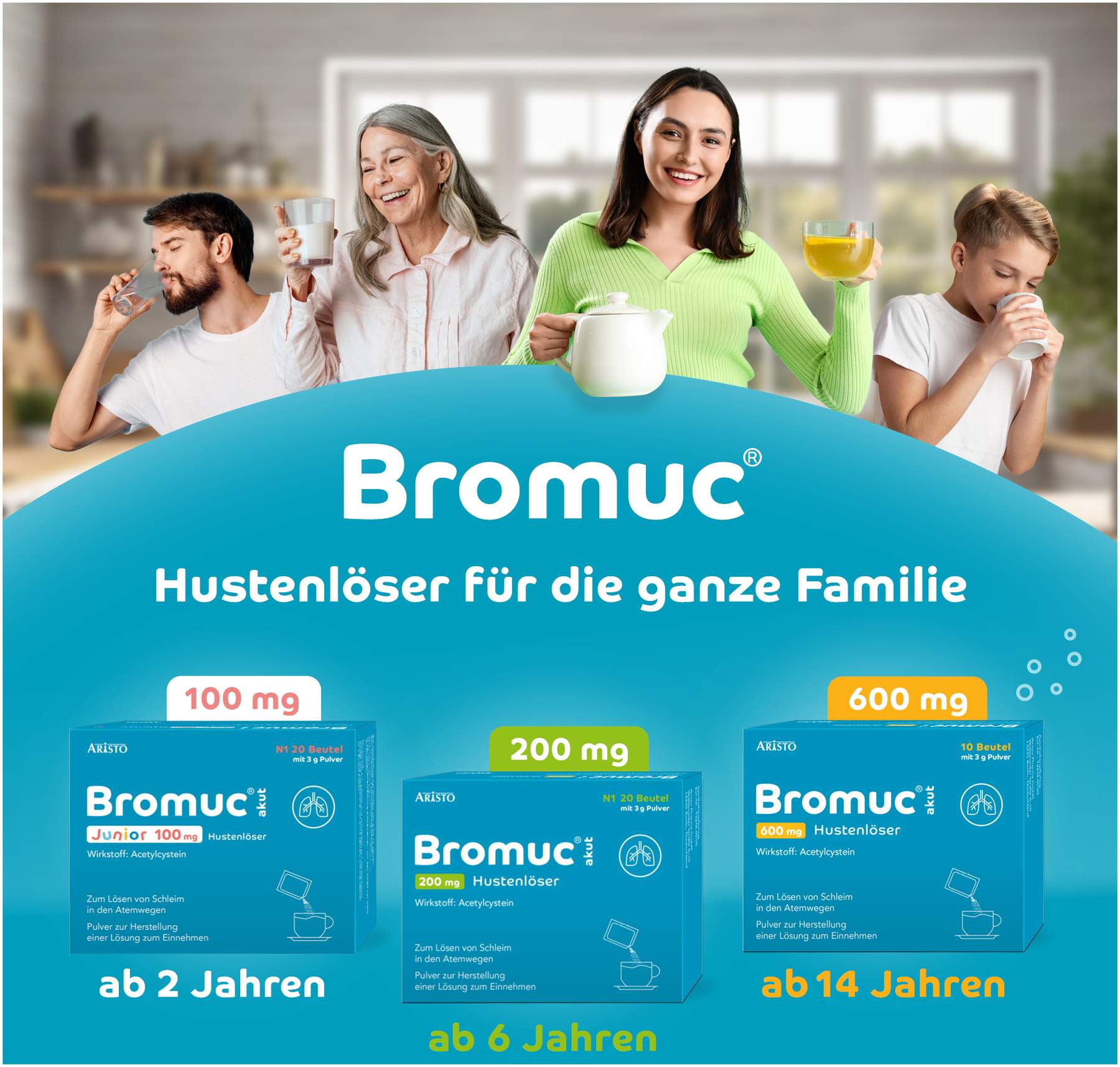 Bromuc Akut 600 mg Hustenlöser 20 Beutel