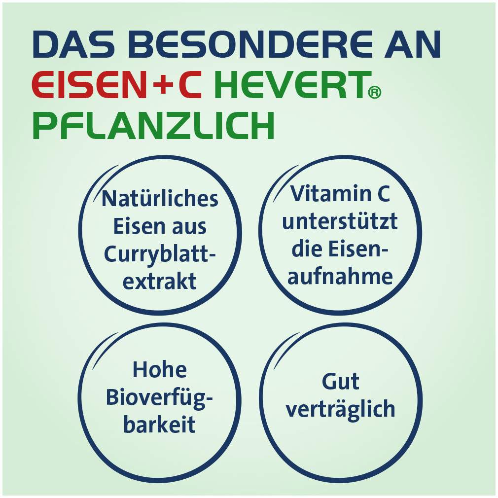 Hevert Eisen + C Pflanzlich 60 Kapseln