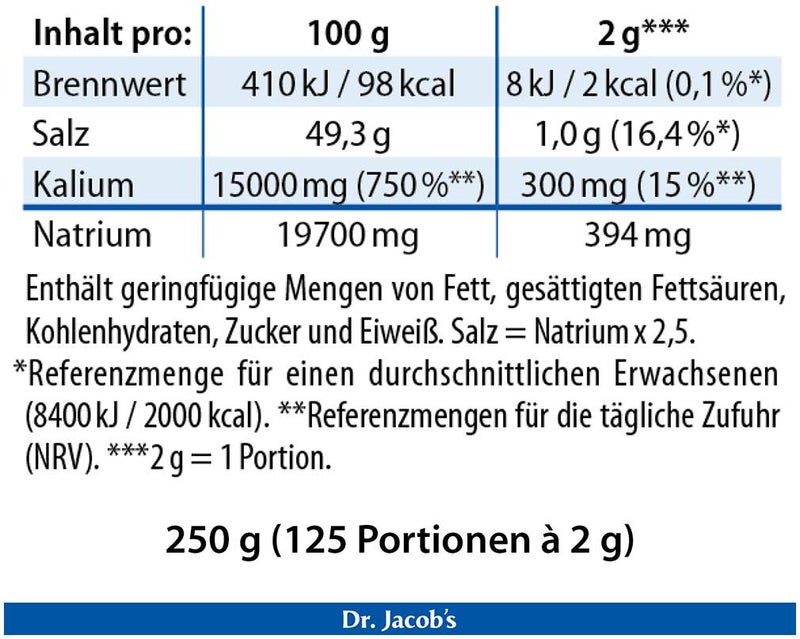 Blutdruck Salz Dr.Jacob s 250 G