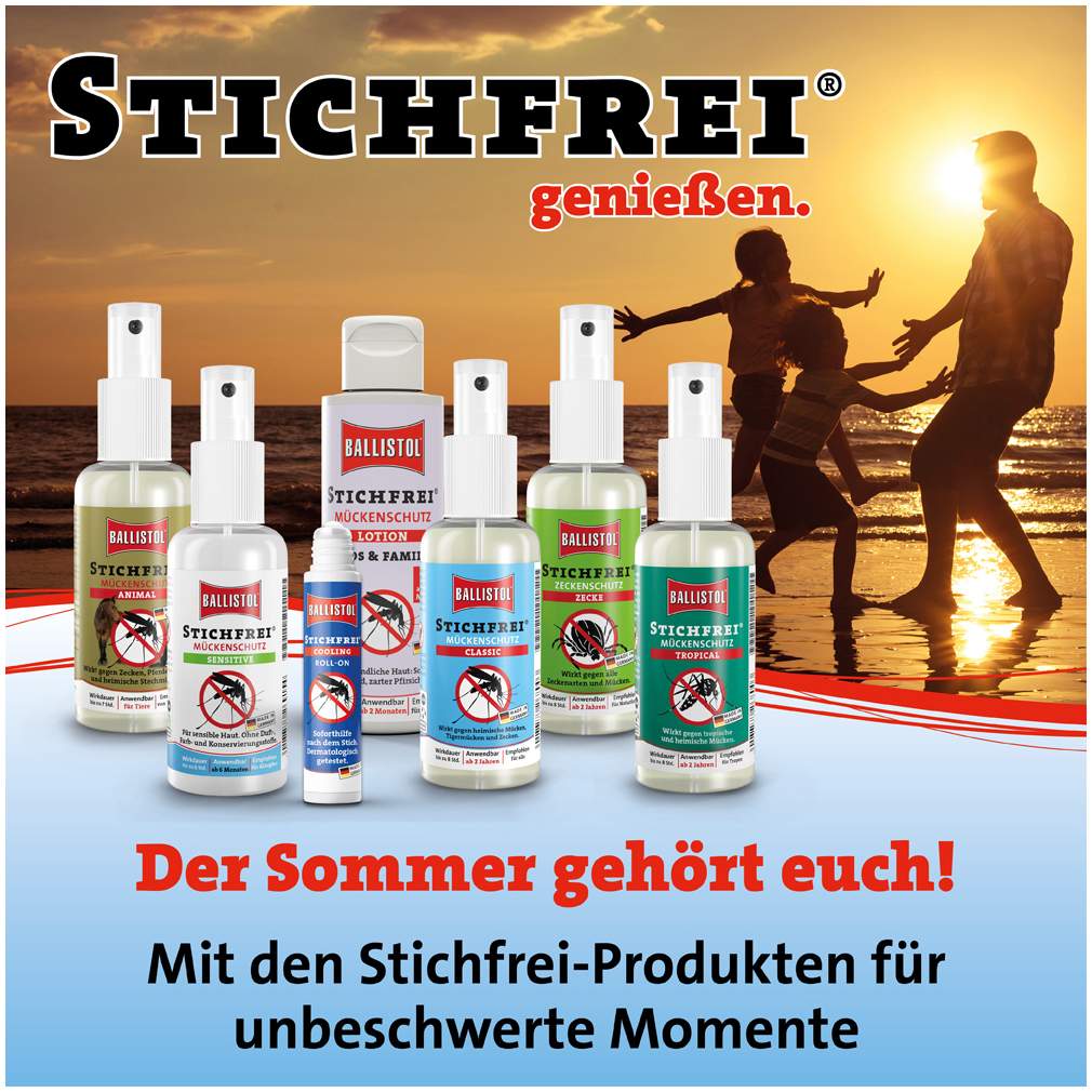 Ballistol Stichfrei Classic Pumpspray 100 ml + Stichfrei Cooling Roll-on 10 ml