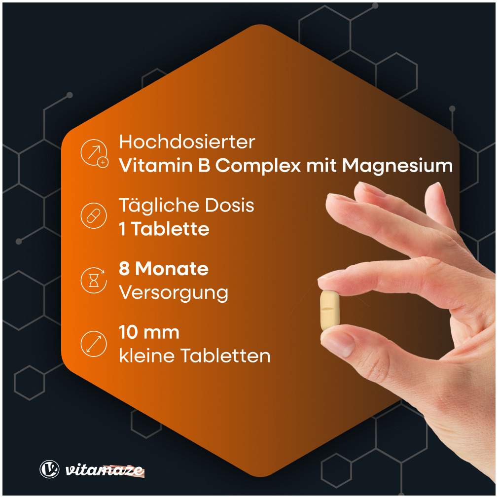 Vitamin B Komplex + Magnesium 250 Tabletten