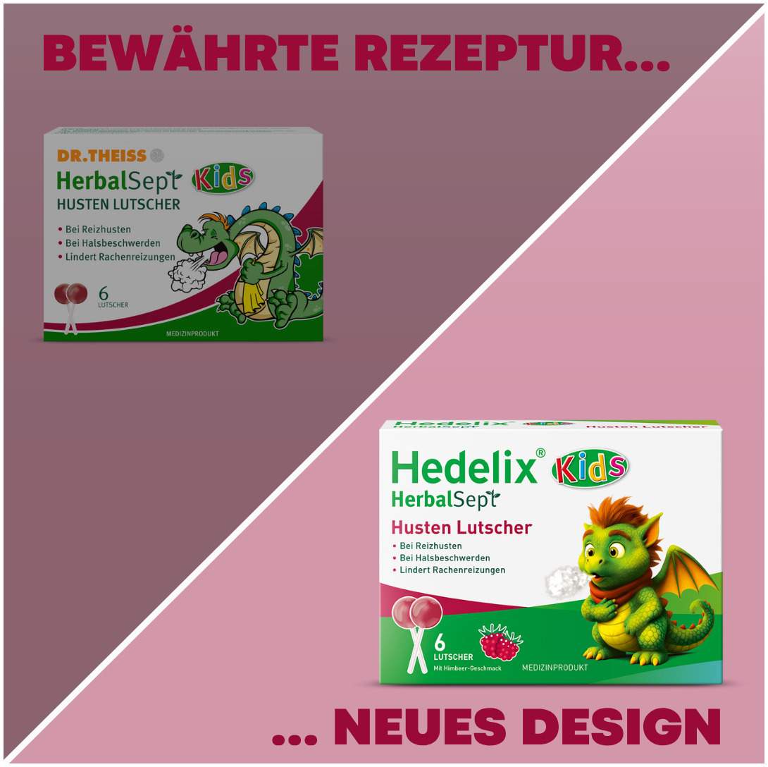 Hedelix HerbalSept Husten Lutscher Kids 6 Stück