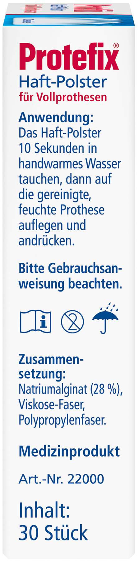 Protefix Haftpolster für Oberkiefer 30 Folien