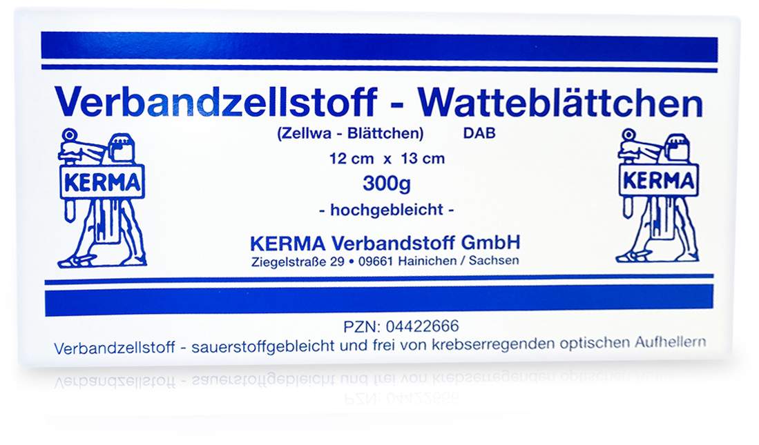 Verbandzellstoff Watteblaettch.12x13cm Hochgebl