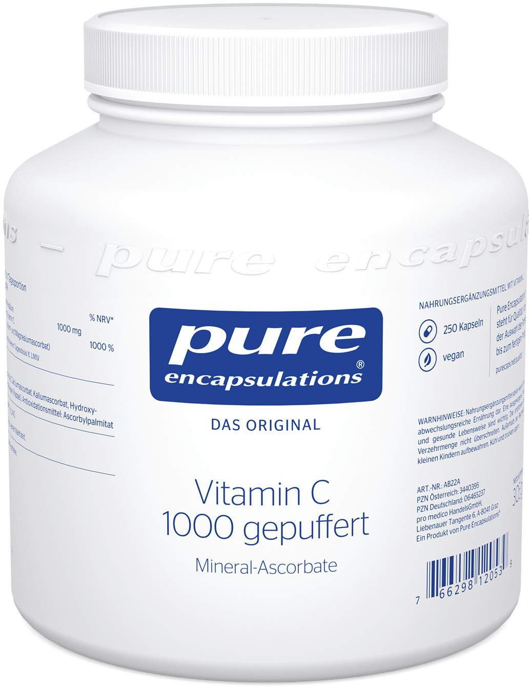 Pure Encapsulations Vitamin C 1000 Gepuffert 250 Kapseln