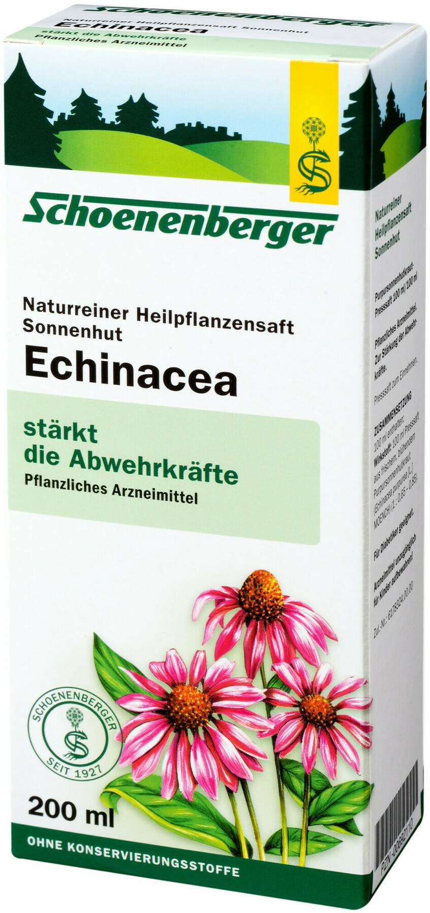 Echinacea Saft Sonnenhut Schoenenberger 200 ml Saft