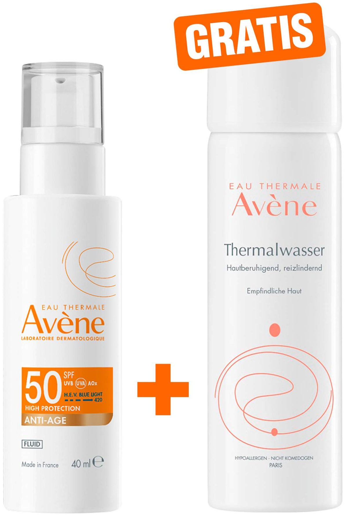 Avene Anti-Age Fluid SPF 50 40 ml + gratis Avene Thermalwasser Spray 50 ml