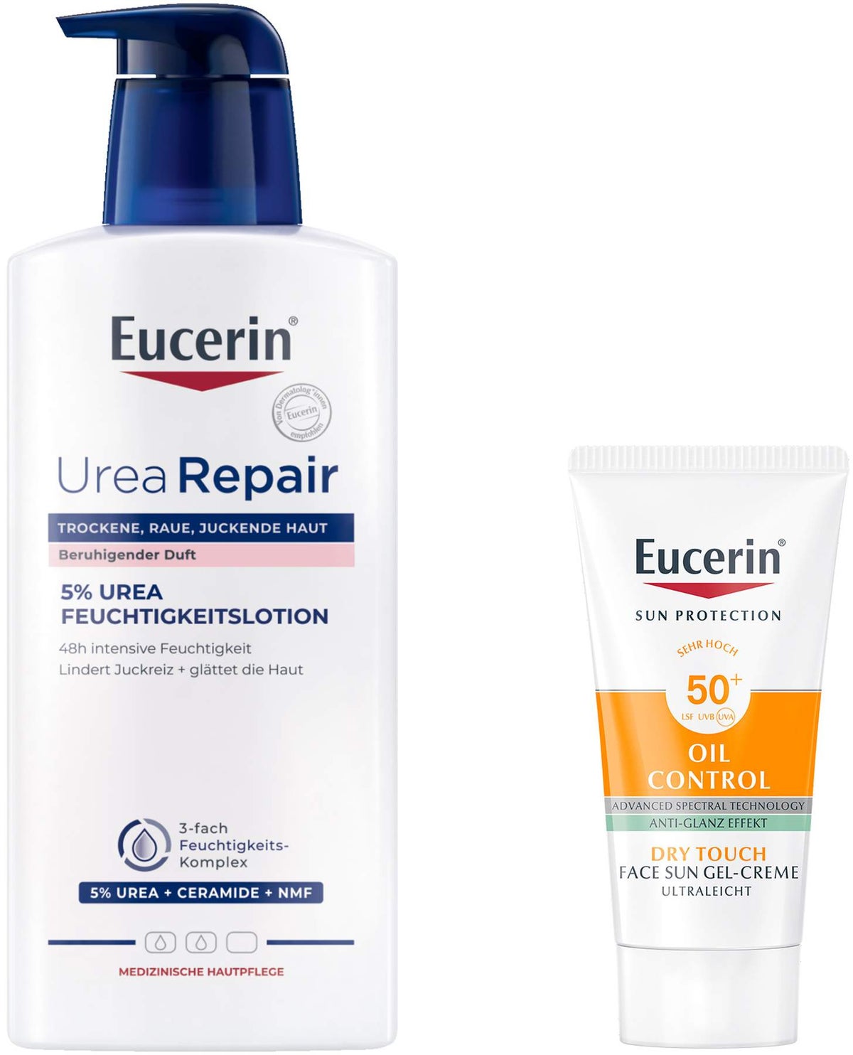 Eucerin UreaRepair Plus Lotion 5 % mit Duft 400 ml + gratis Eucerin Sun Gel-Creme Oil Control 20 ml