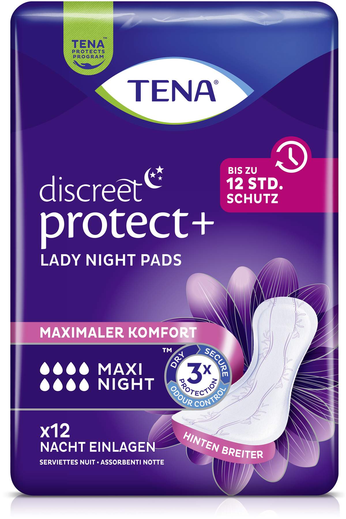 Tena Lady Discreet Maxi Night 12 Einlagen