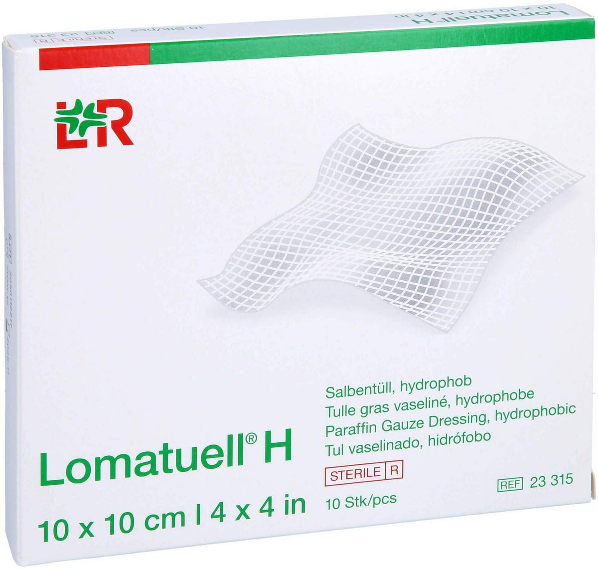Lomatuell H Salbentüll 10 X 10 cm Steril 10 Stück
