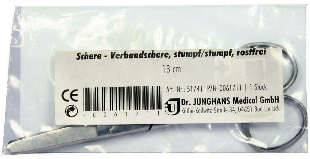 Verbandschere Stumpf 13 cm Rostfrei 1 Stück