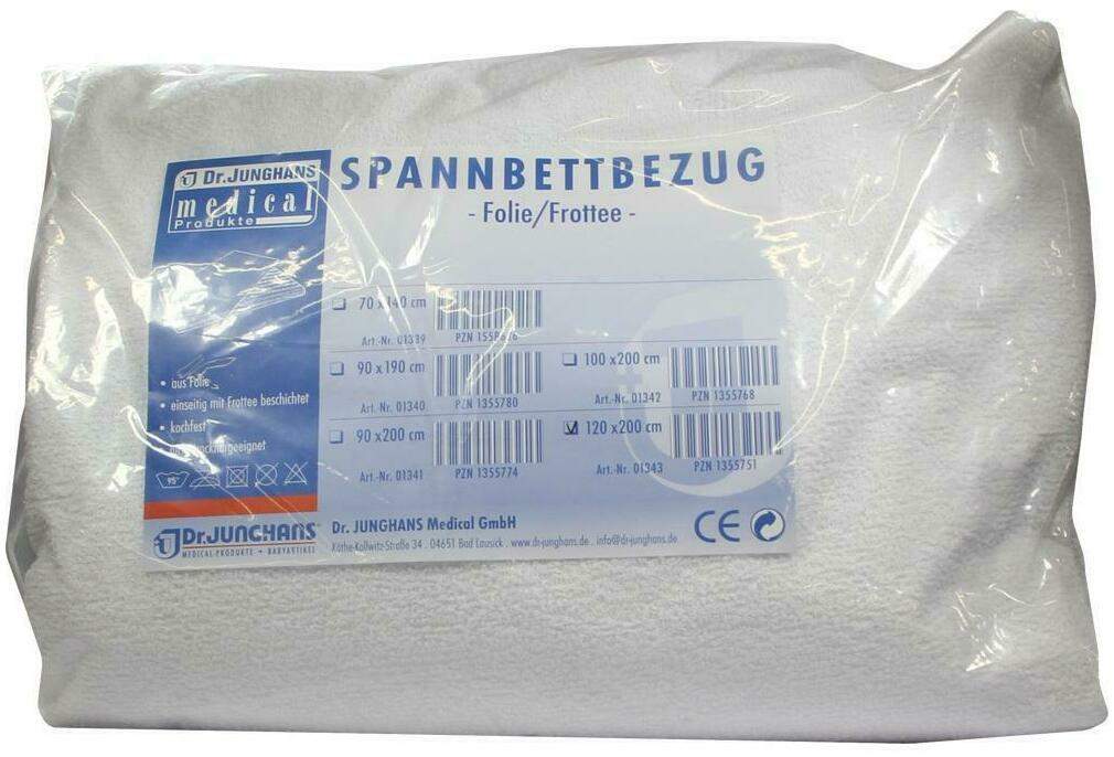 Frottee Spannbettbezug 120x200cm Mit Folie