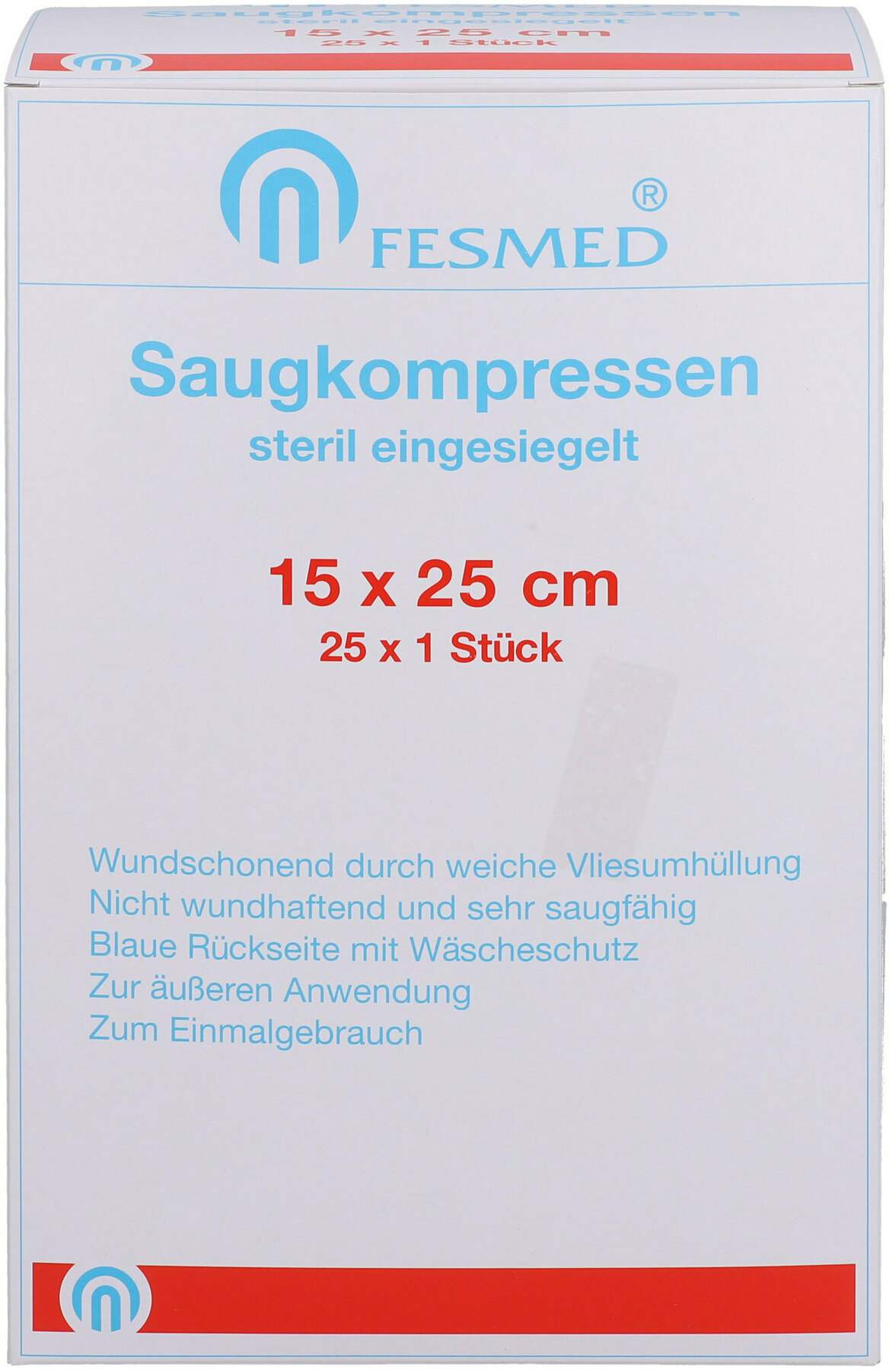 Saugkompressen Steril Fesmed 15m X 25 cm