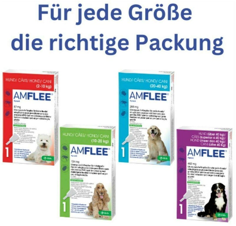 Amflee 67 mg Spot-On Lösung Für Kleine Hunde 2 - 10 KG 3 Stück