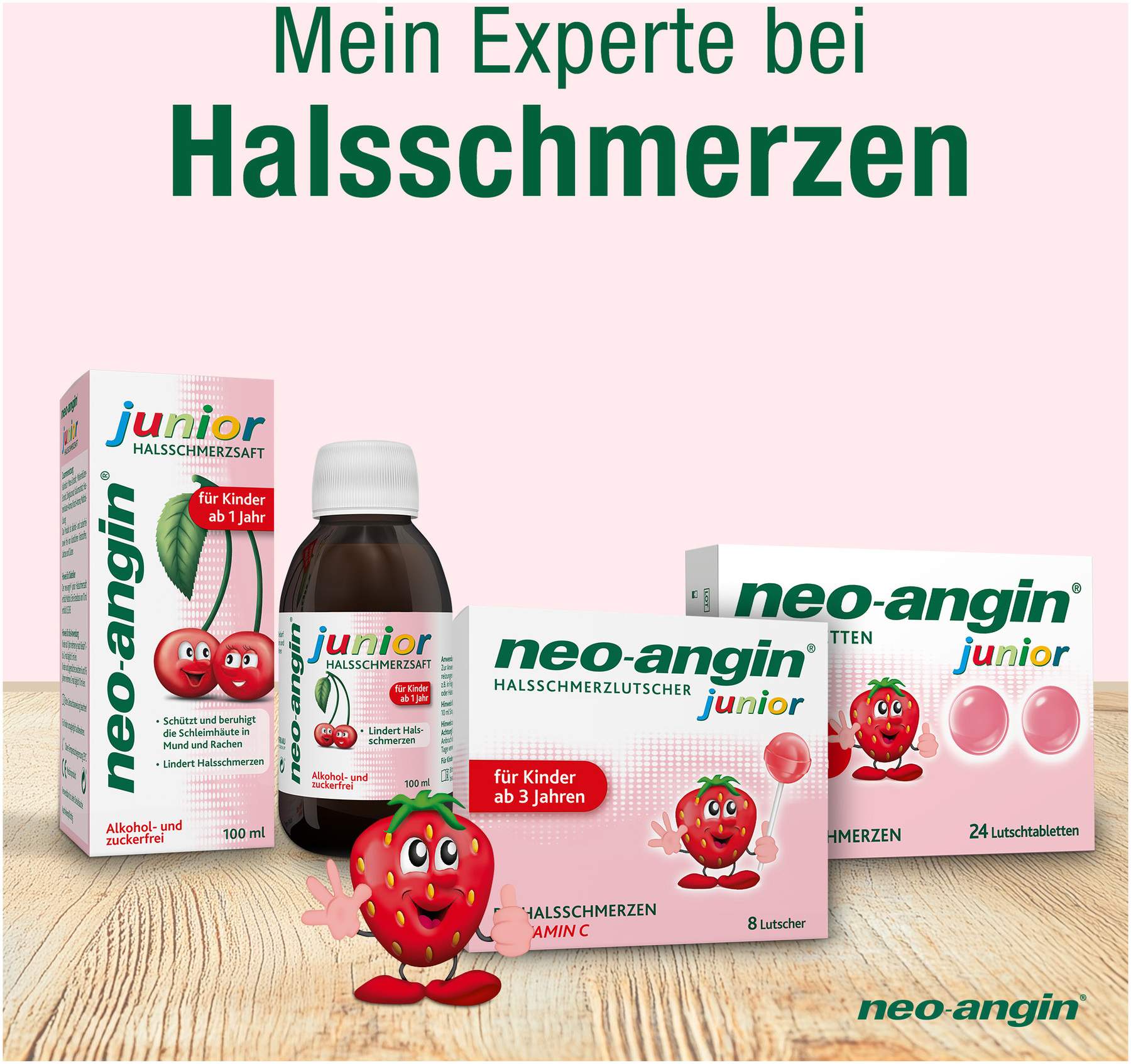 Neo Angin Junior Halsschmerzlutscher 8 Stück